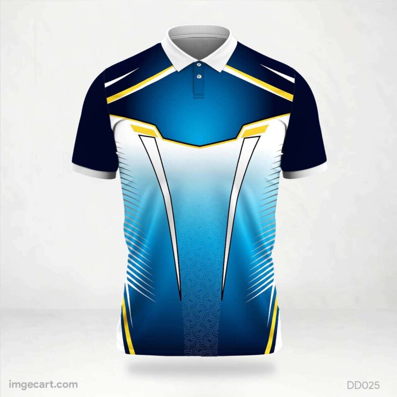 Blue and Yellow Lines Jersey Design