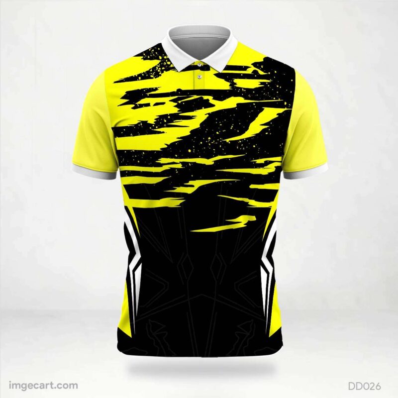 Black and Yellow Cricket Jersey Design