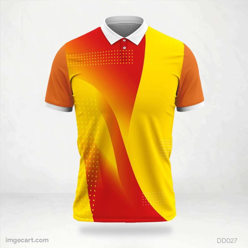 Yellow, Orange, and Red Jersey Design