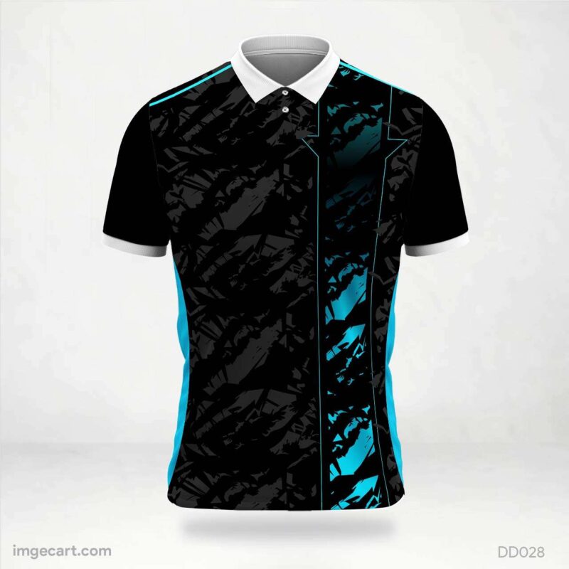 Black and Blue Abstract Jersey Design