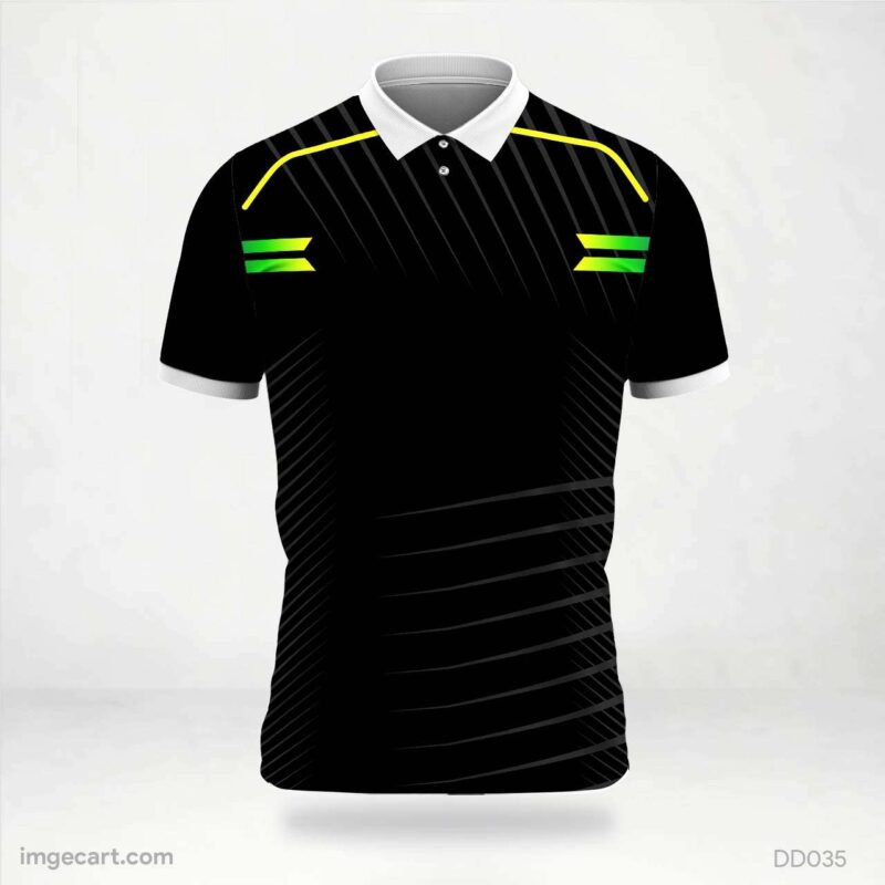 Black, Green, and Yellow Jersey Design