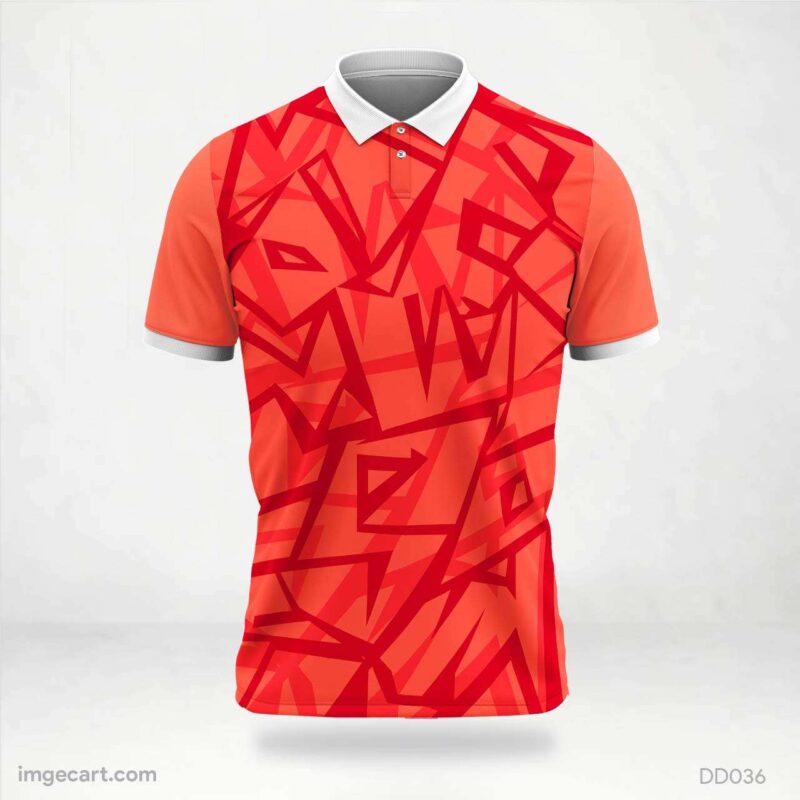 Orange and Red Abstract Jersey Design