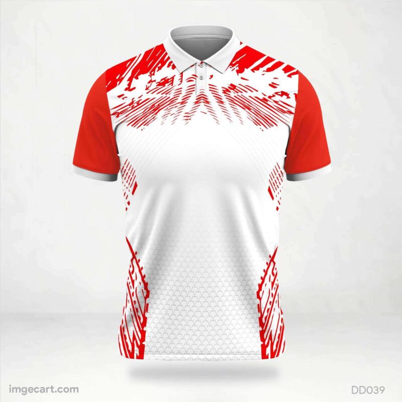 Next Print Customized Polo Neck Red Jersey Design