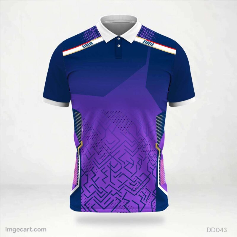 Blue and Purple Pattern Jersey Design