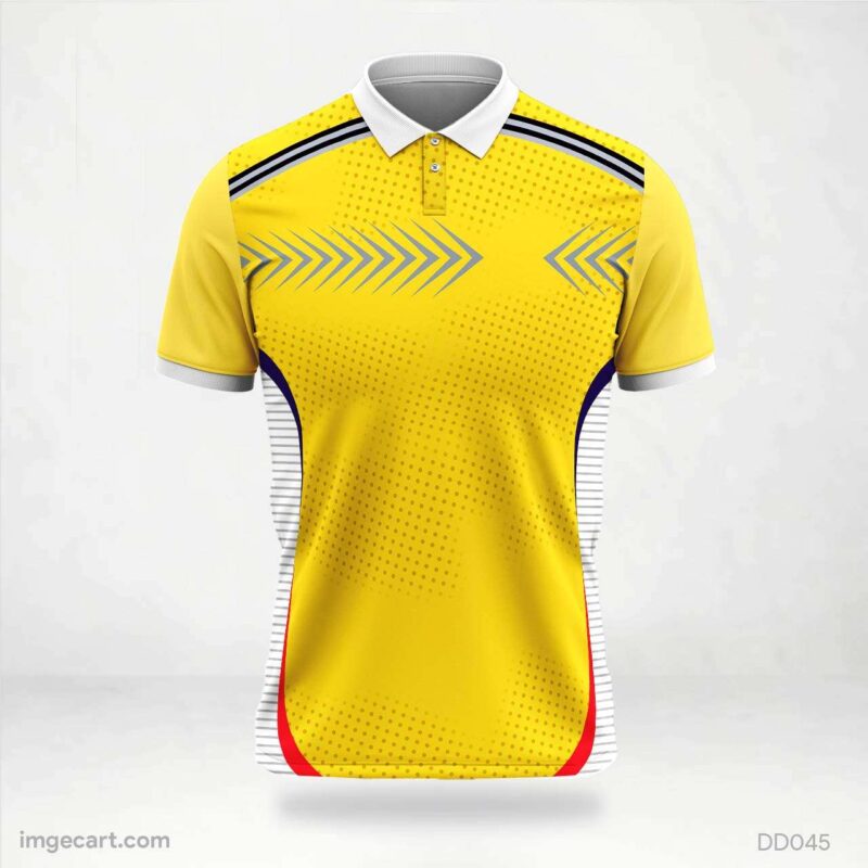 Yellow and Blue Arrow Jersey Design