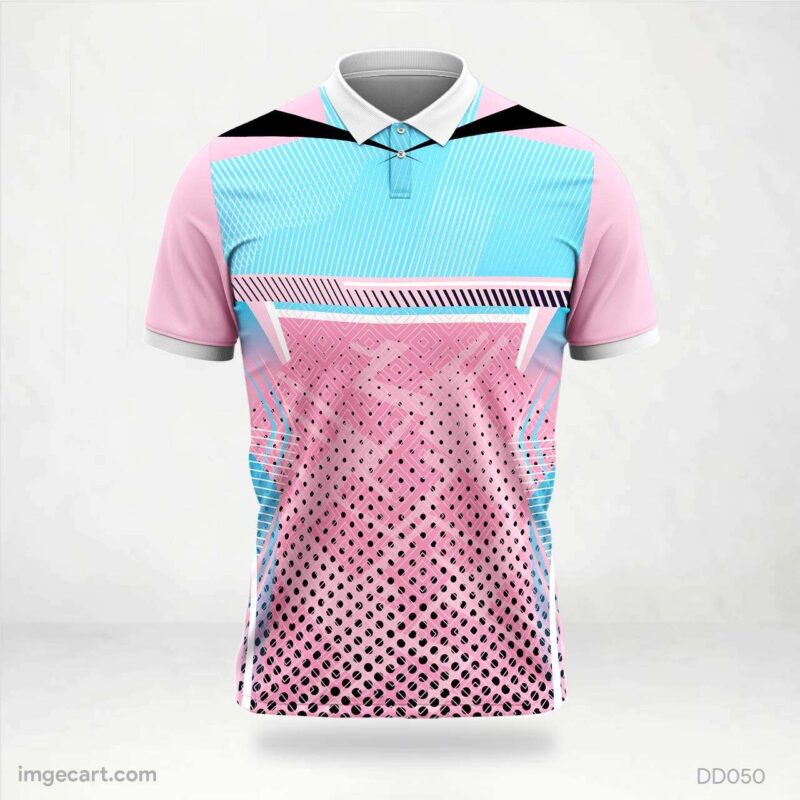 Pink and Blue Dots Jersey Design