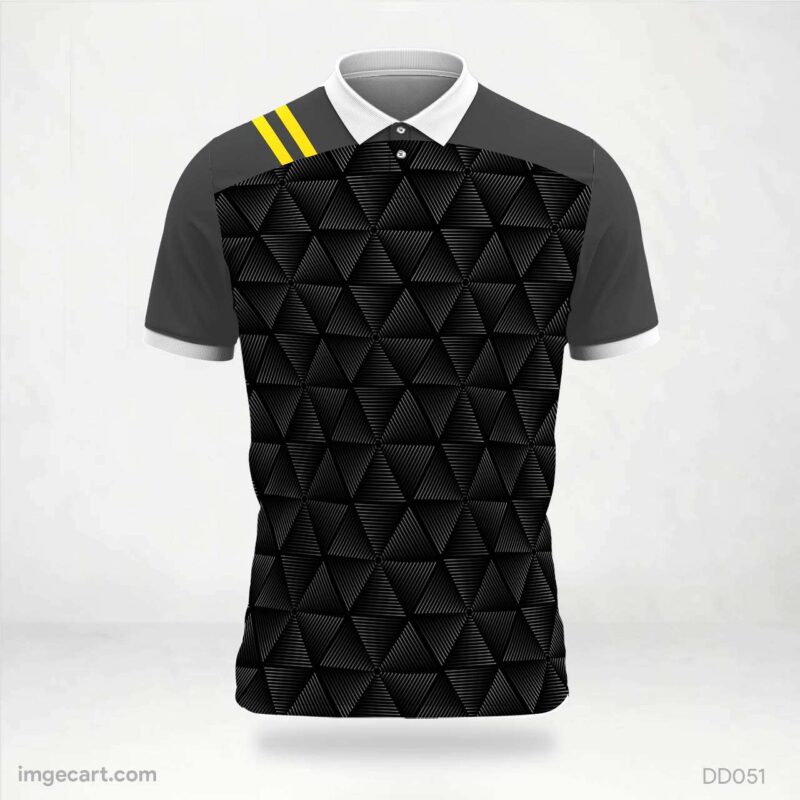 Black Geometric Jersey Design