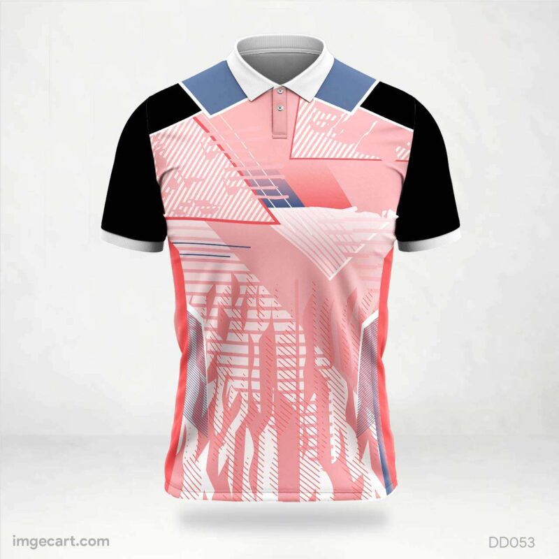 Pink, Blue, and Black Abstract Jersey Design