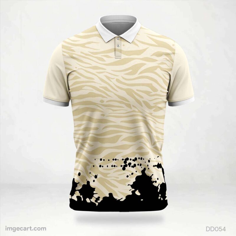 Beige and Black Zebra Print Jersey Design