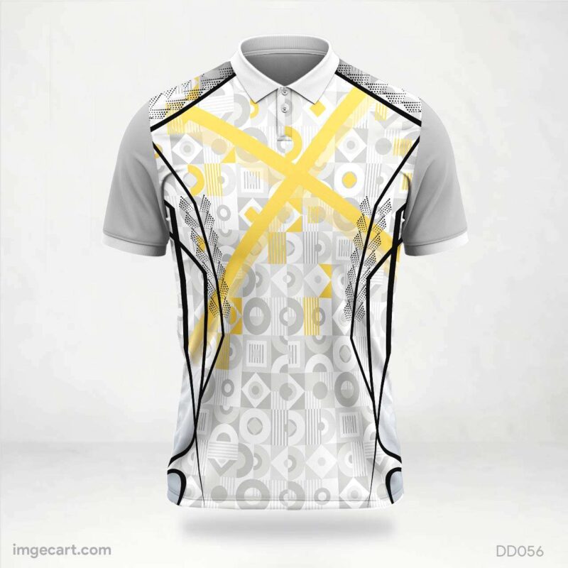 White with Yellow Gradient Sportswear Sublimation Jersey Design