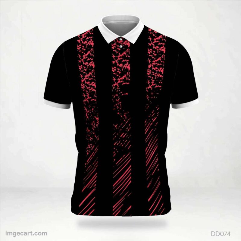 Black and Red Stripes Jersey Design