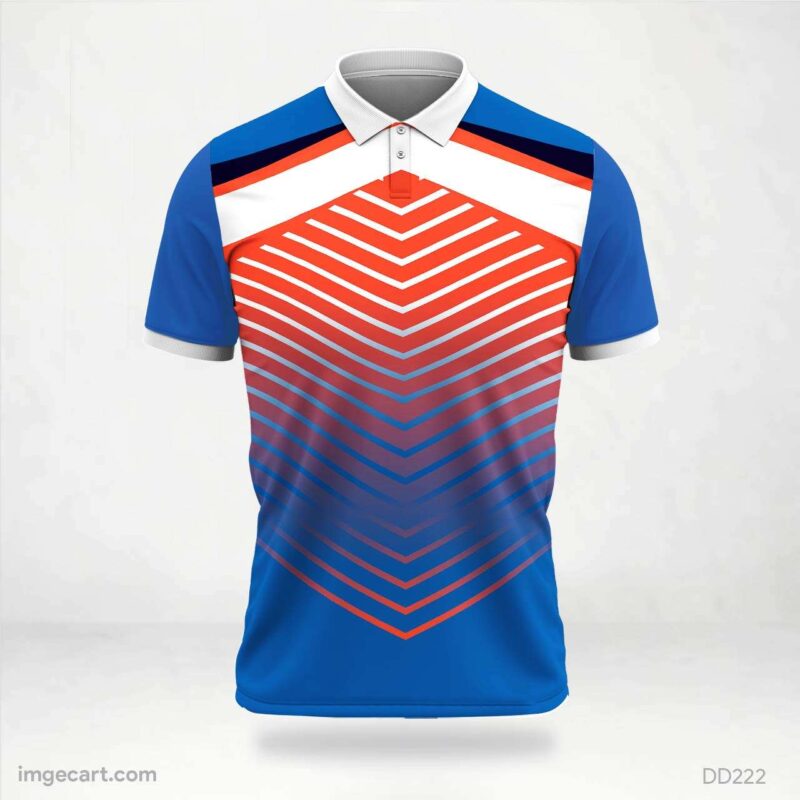 Red and Blue Stripes Jersey Design