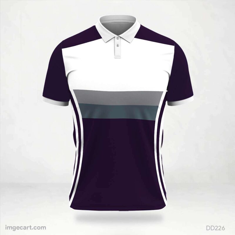 Purple and Grey Stripe Jersey Design