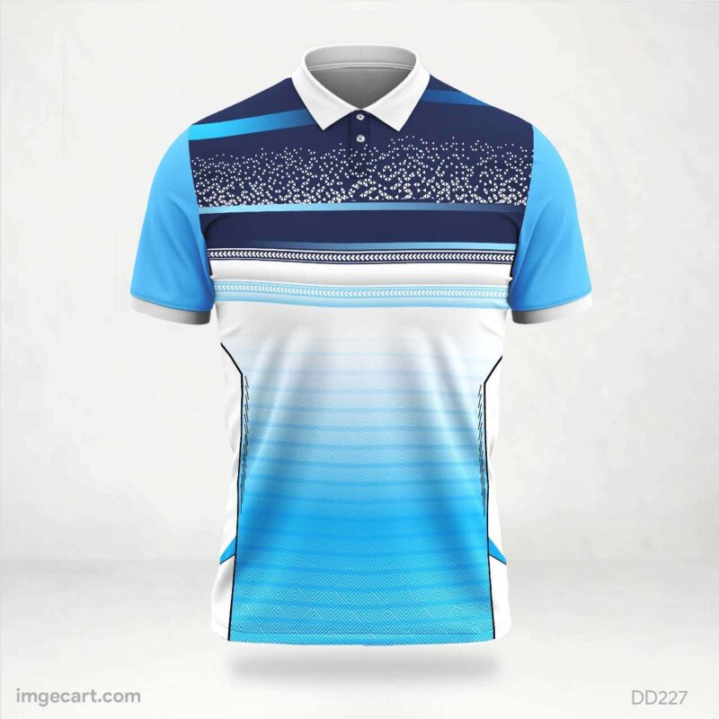Blue Gradient Detail Jersey Design