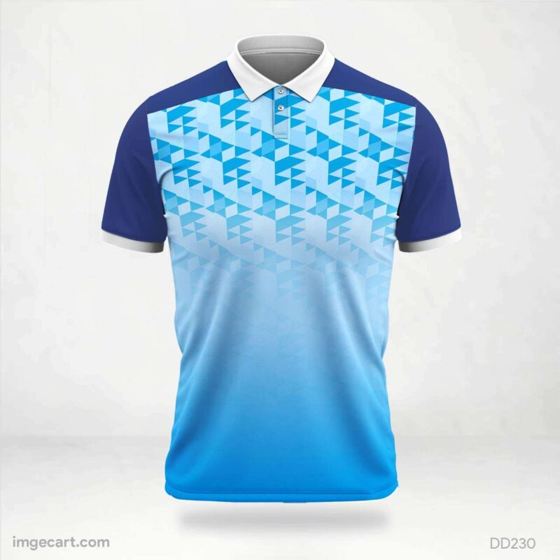 Blue Triangle Fade Jersey Design