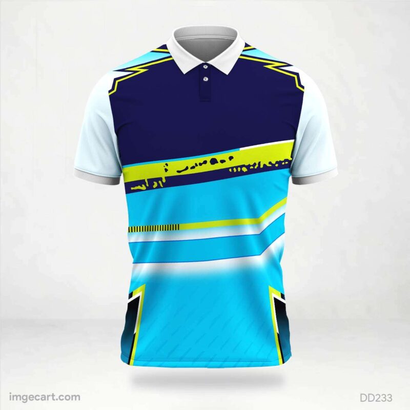 Blue and Yellow Dynamic Jersey Design