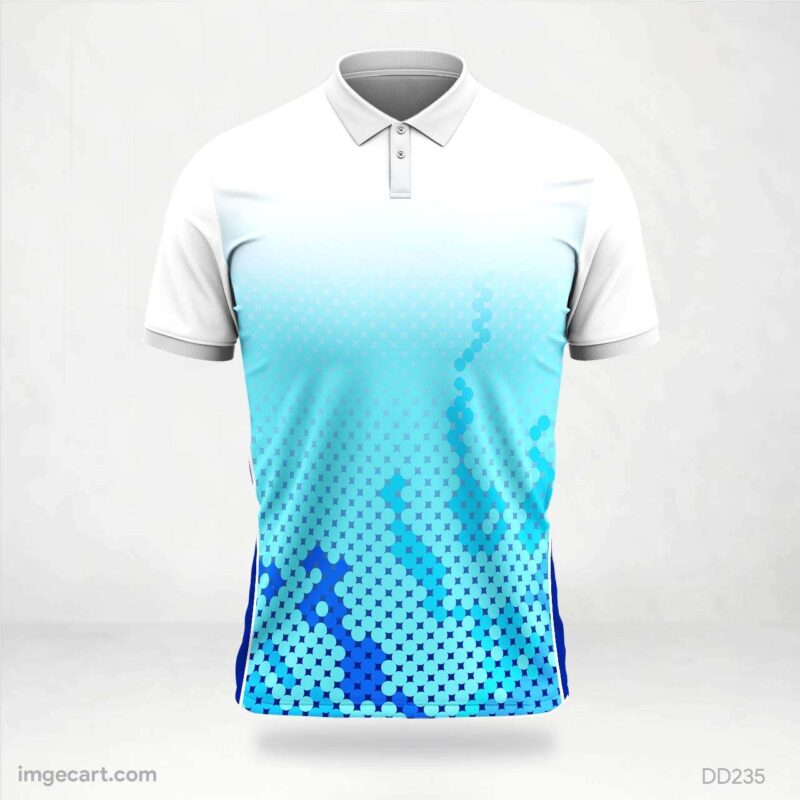 Blue Gradient Dot Jersey Design