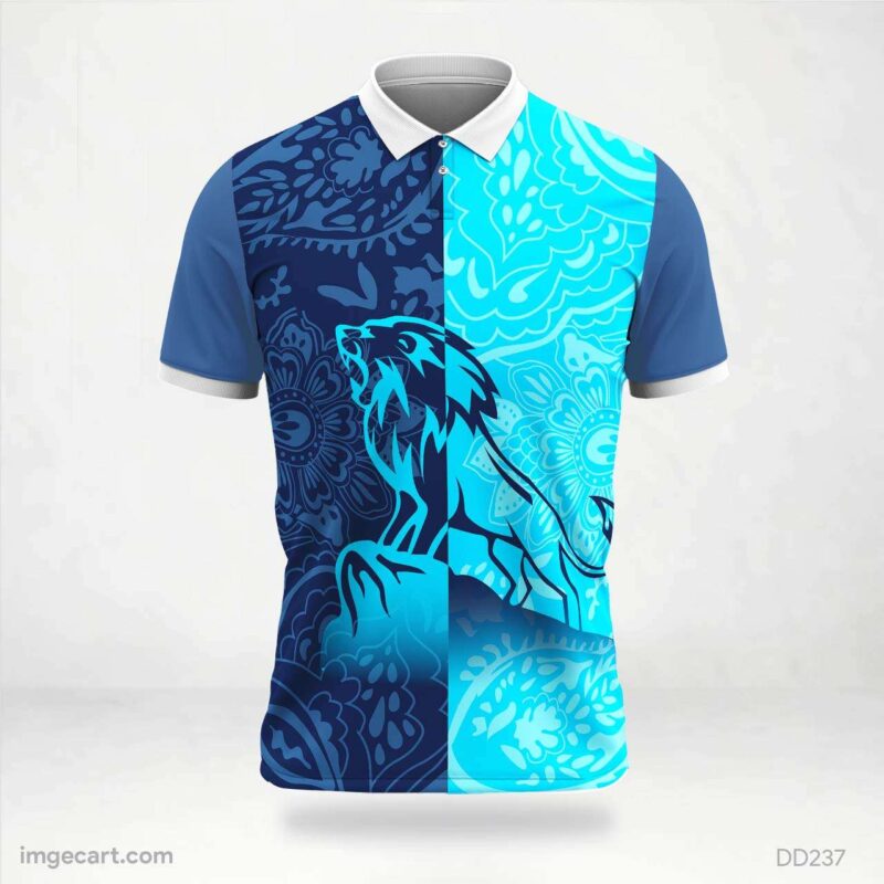 Blue Lion Graphic Jersey Design
