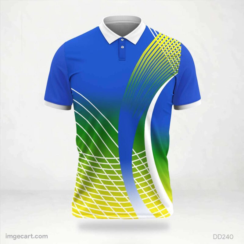 Blue and Yellow Flow Jersey Design