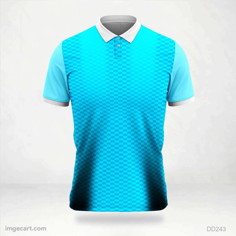 Teal Checkerboard Fade Jersey Design