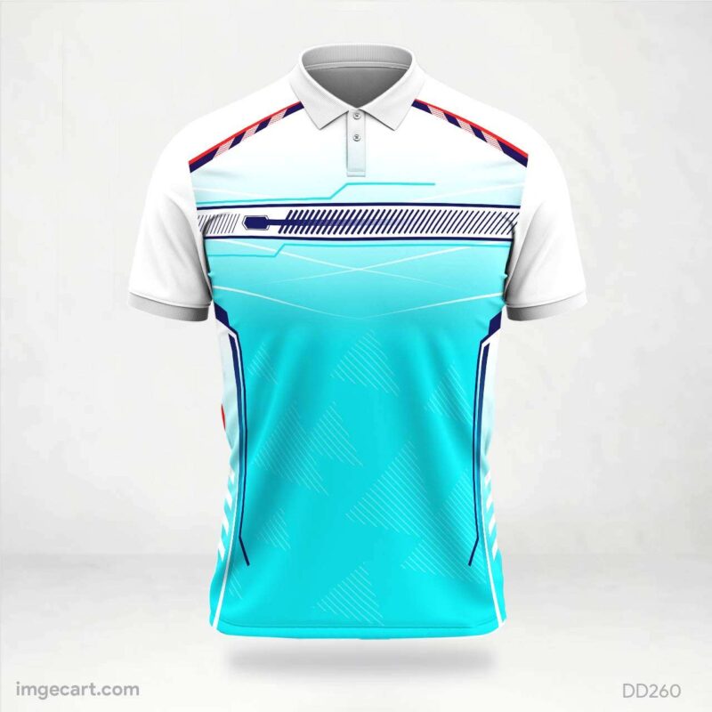 Blue and White Modern Jersey Design