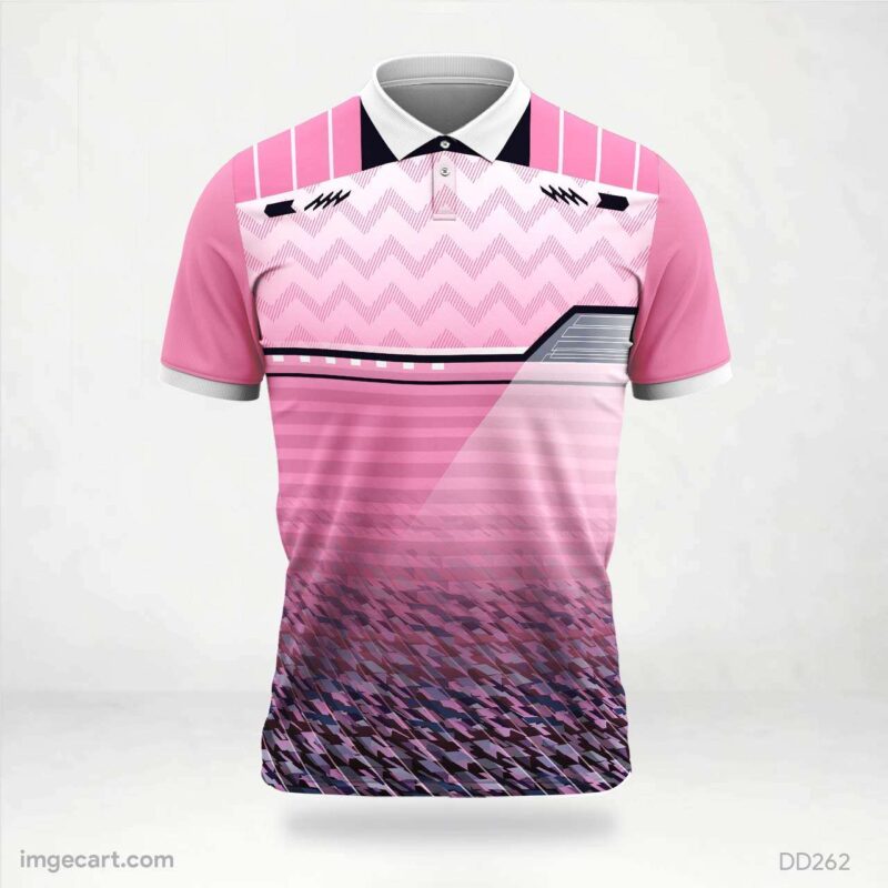 Pink Gradient Pattern Jersey Design