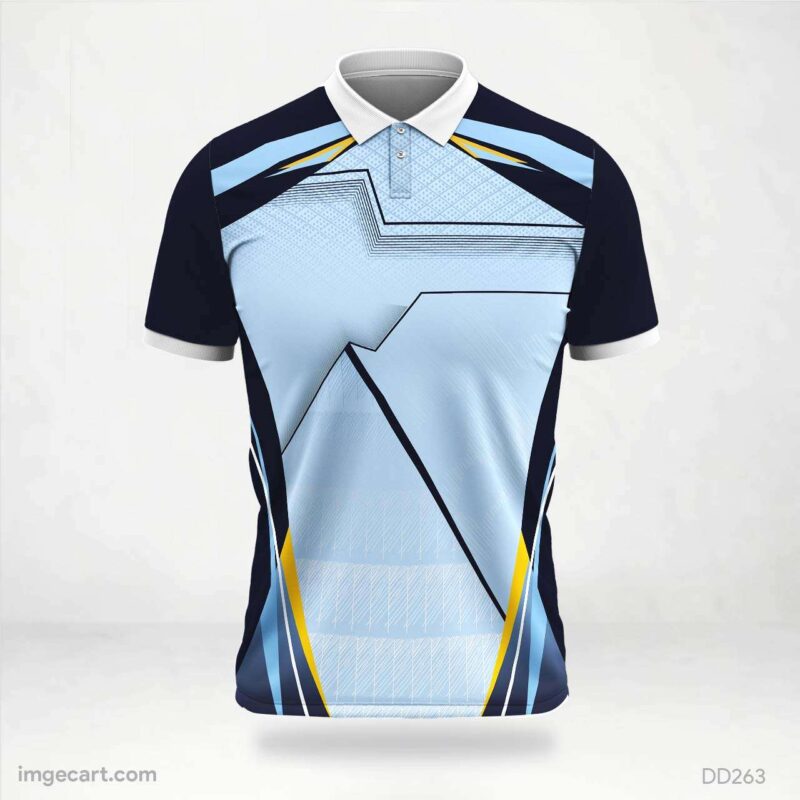 Blue and Navy Modern Jersey Design