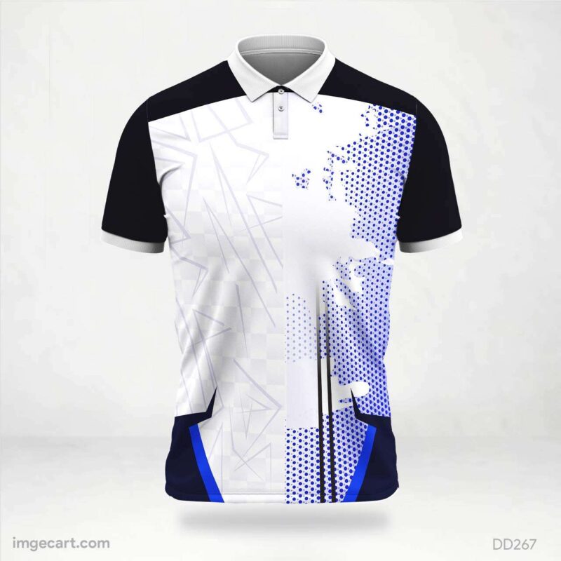 Black and Blue Abstract Jersey Design