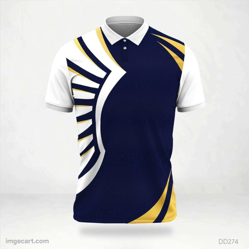 Navy and Gold Abstract Jersey Design