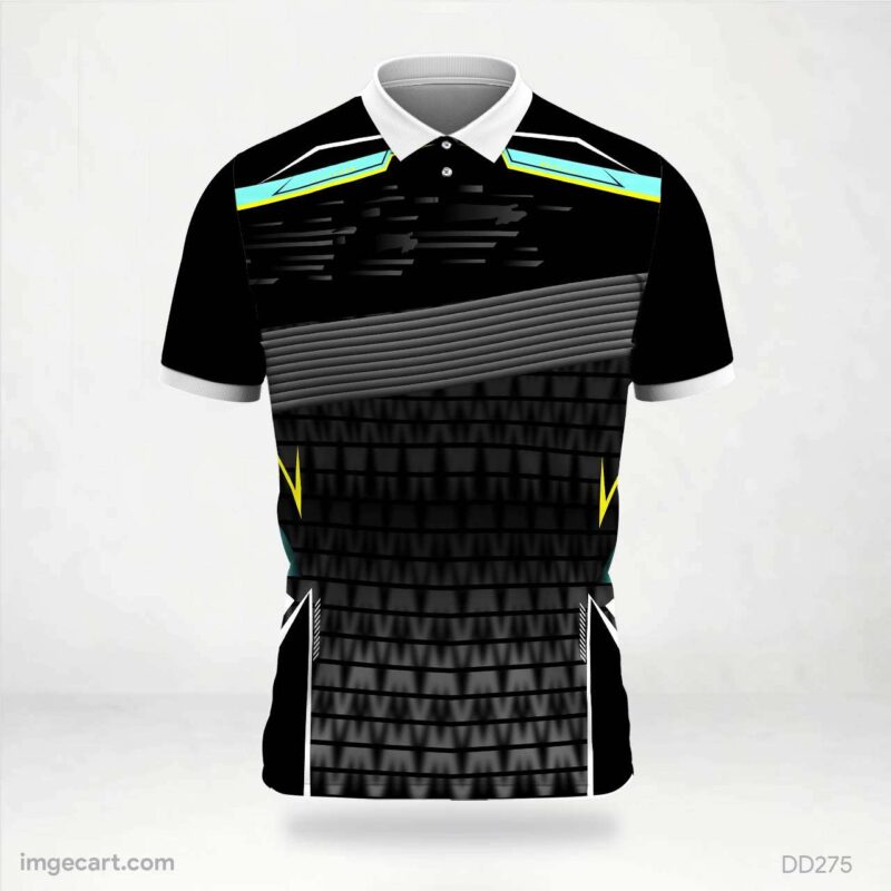 Black and Grey Textured Jersey Design