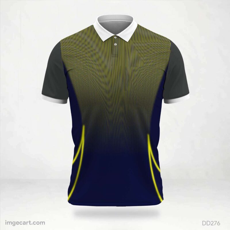 Black and Yellow Gradient Jersey Design