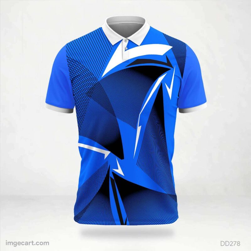 Blue and Black Abstract Jersey Design