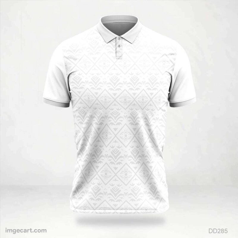 White Subtle Pattern Jersey Design
