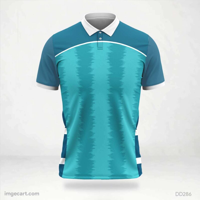 Teal Textured Stripe Jersey Design