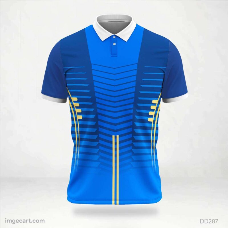 Blue and Yellow Speed Stripe Jersey Design