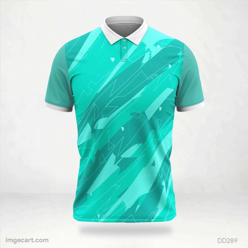 Green Abstract Brushstroke Jersey Design