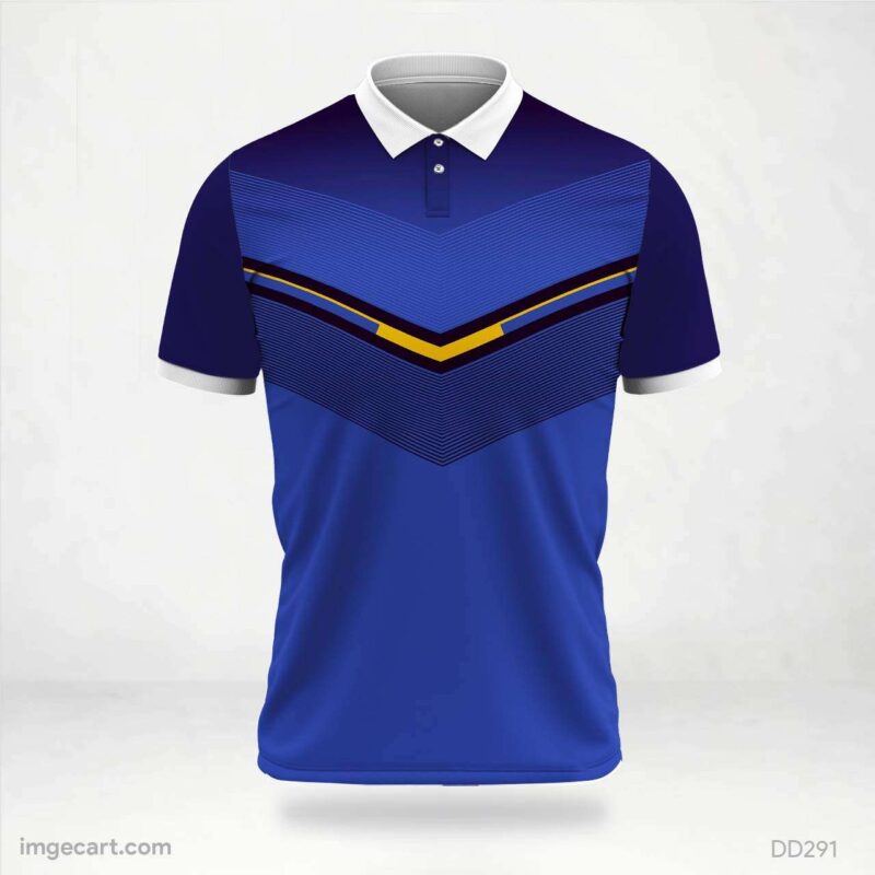 Blue Chevron Stripe Jersey Design