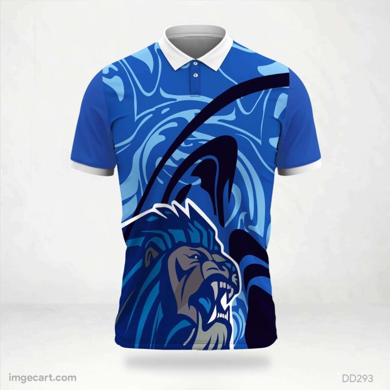Blue Lion Graphic Jersey Design
