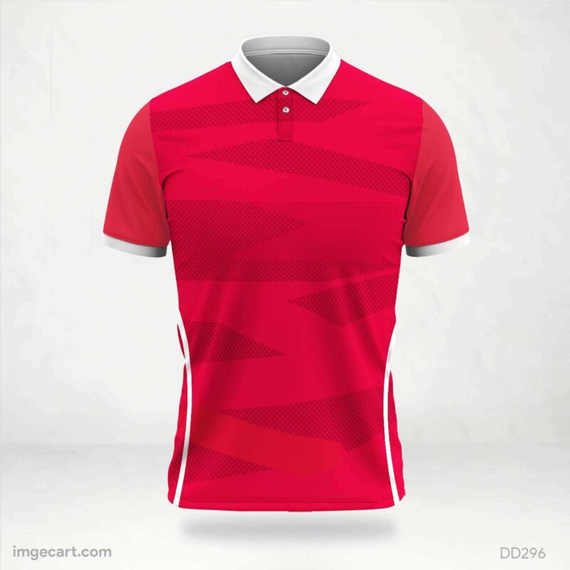 Red Abstract Pattern Jersey Design