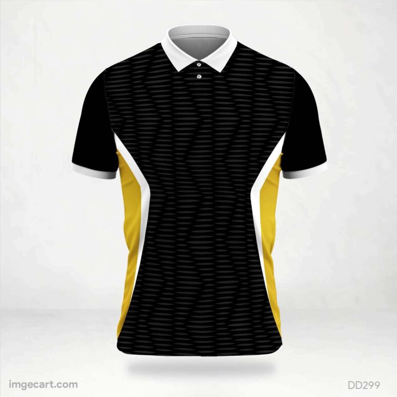 Black and Yellow Panel Men's Jersey Design