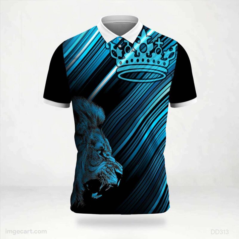 Blue and White Hexagon Jersey design