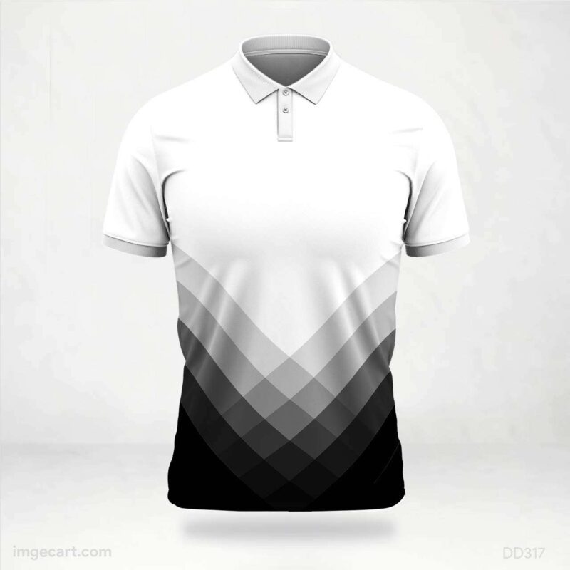 Black and White Chevron Jersey design