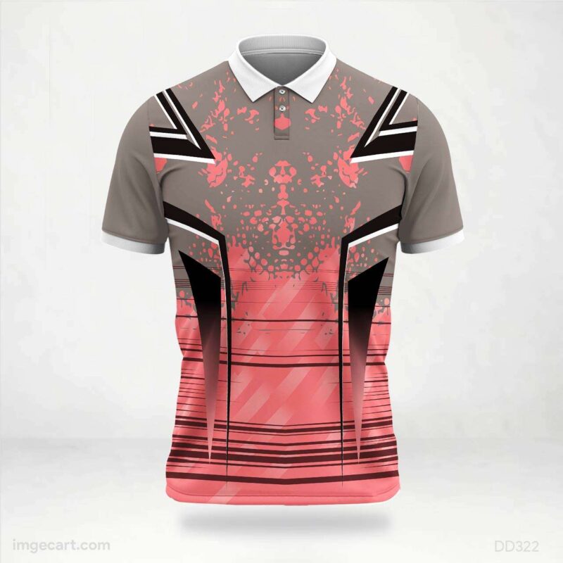 Grey and Pink Abstract Jersey design