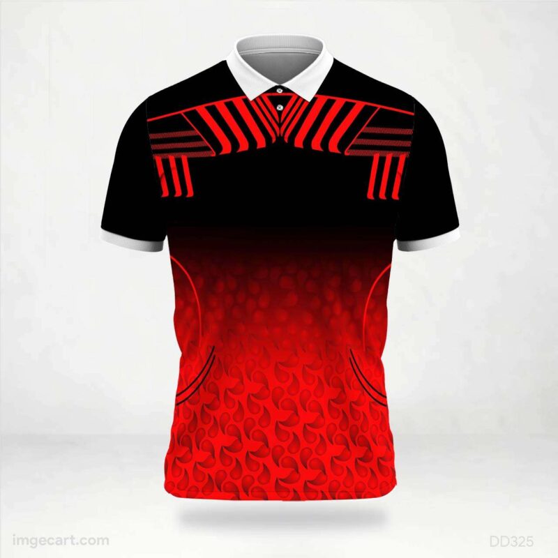 Red and Black Graphic Jersey design