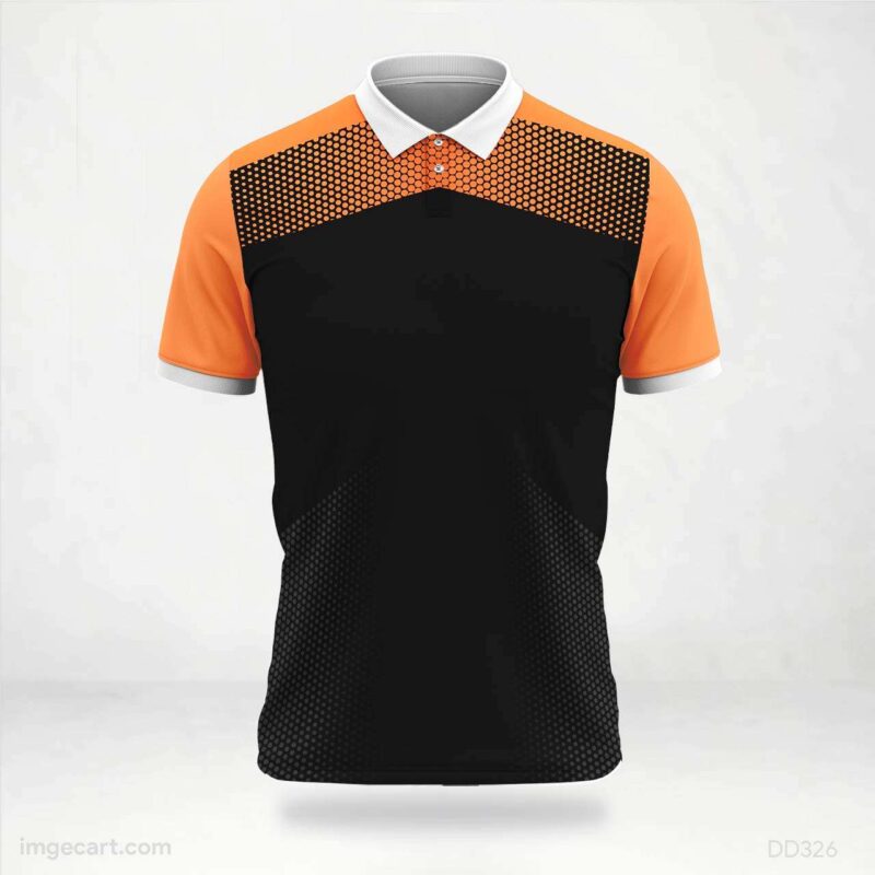 Black and Orange Panel Jersey design