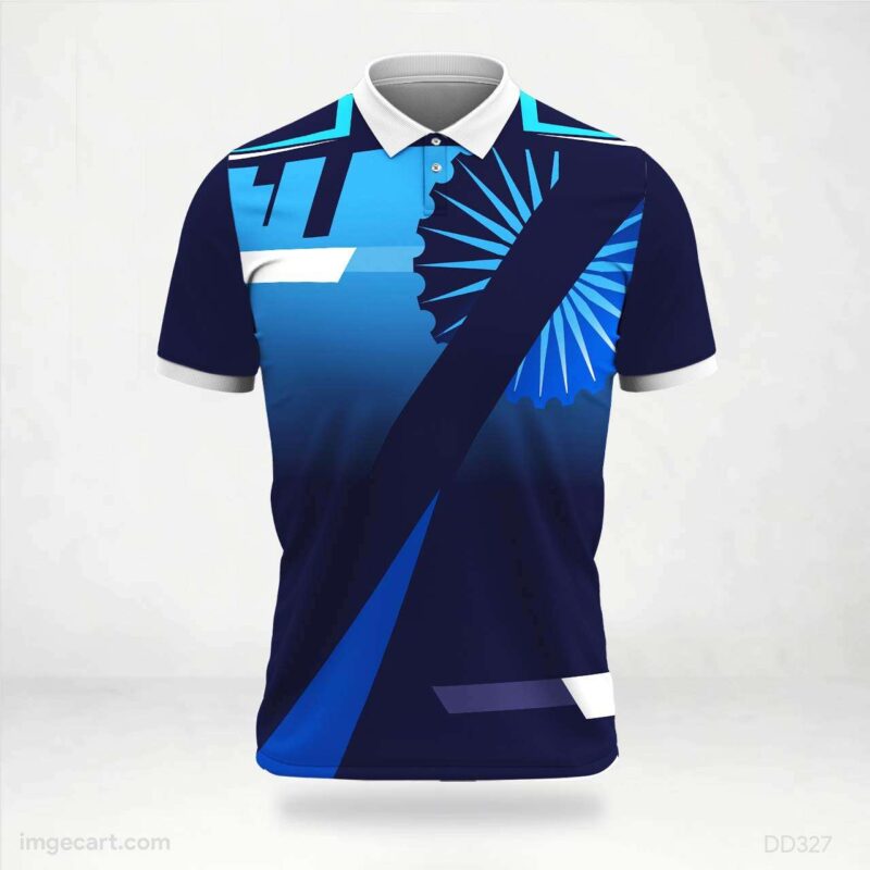 Blue Abstract Graphic Jersey design