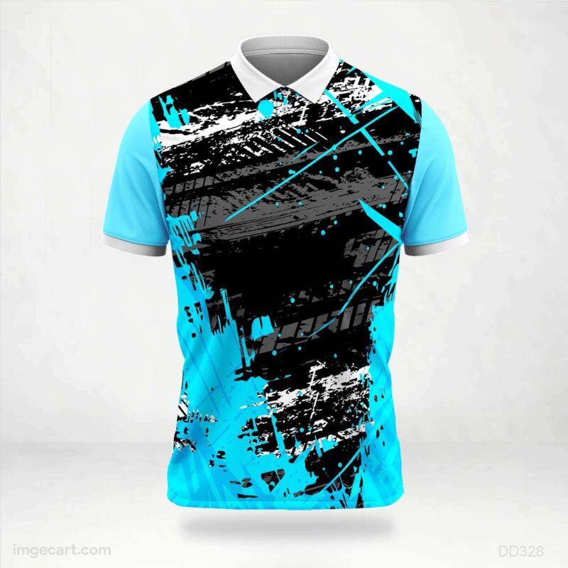 Black and Blue Abstract Jersey design