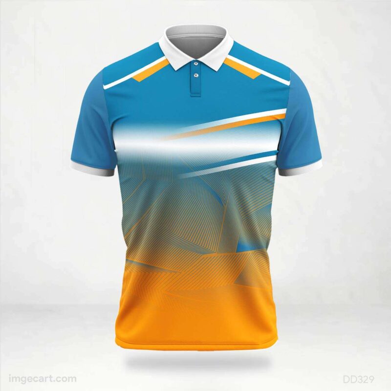 Blue and Orange Gradient Jersey design