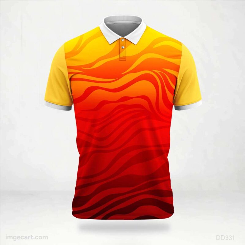 Yellow to Red Wave Jersey design