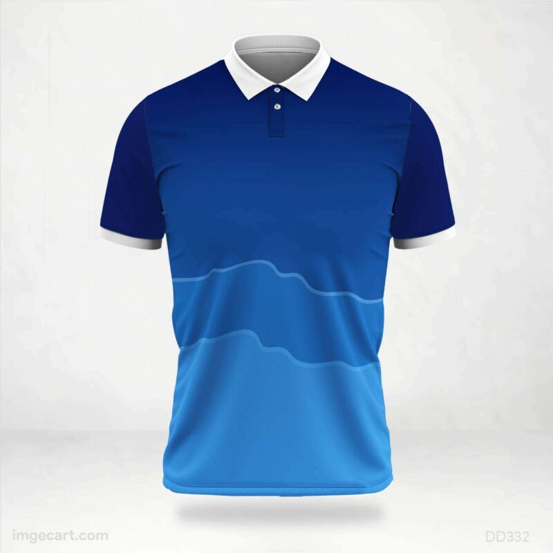 Blue Gradient Wave Jersey design